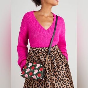 Morgan Rose Garden Double-zip Dome Crossbody